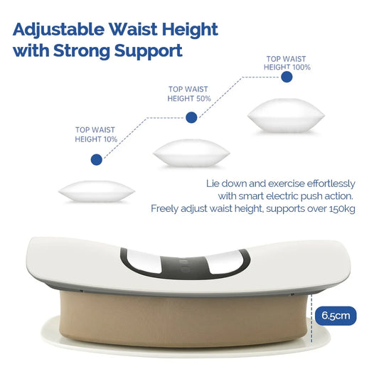 Electric Lumbar Massager with Heat Therapy, Adjustable Inflatable Back Stretcher and Vibration Waist Support