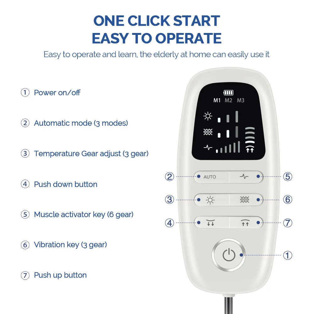 Electric Lumbar Traction Massager Inflatable Back Stretcher Device Adjustable Vibration Waist Massager Waist Spine Support Back