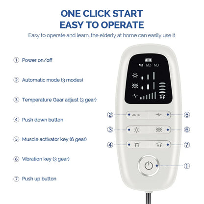 Electric Lumbar Traction Massager Inflatable Back Stretcher Device Adjustable Vibration Waist Massager Waist Spine Support Back