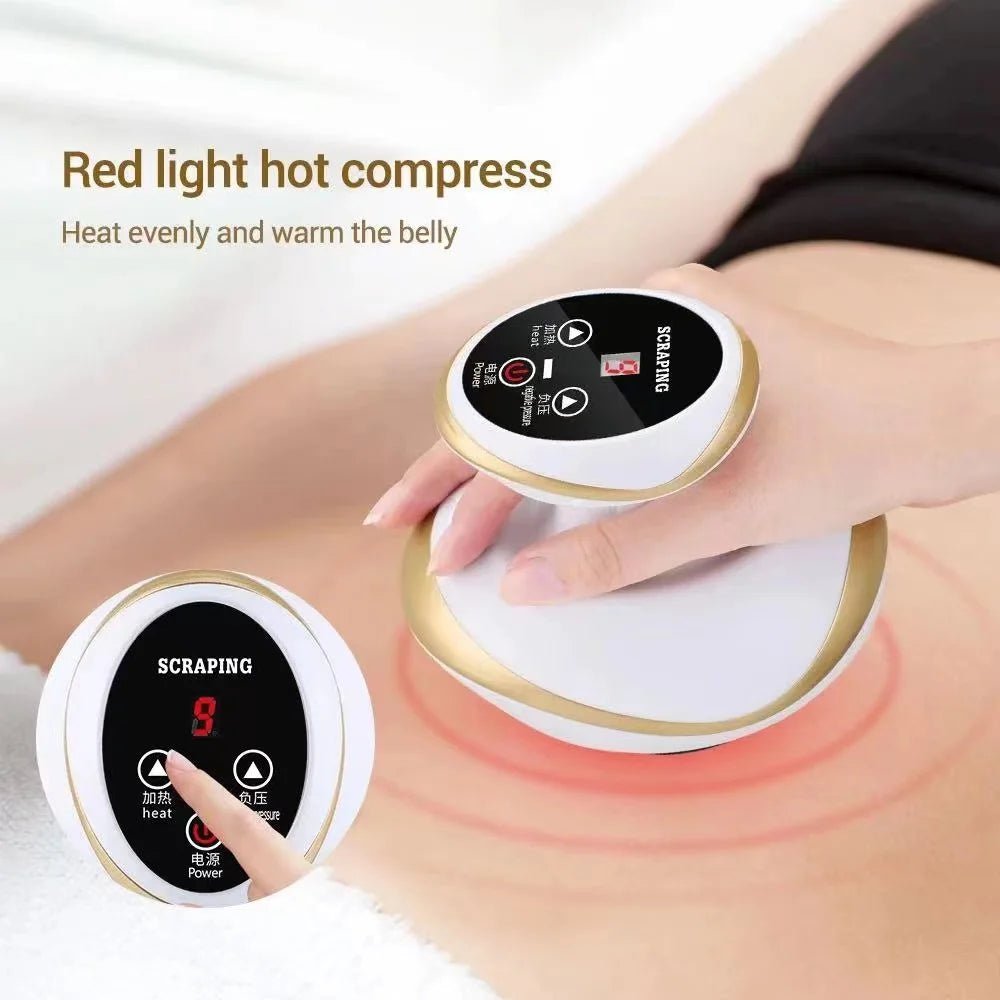 Electric Scraping Massage Cupping Body Massager Vacuum Cans Suction Cup Heating Fat Burner Anti-cellulite Massager