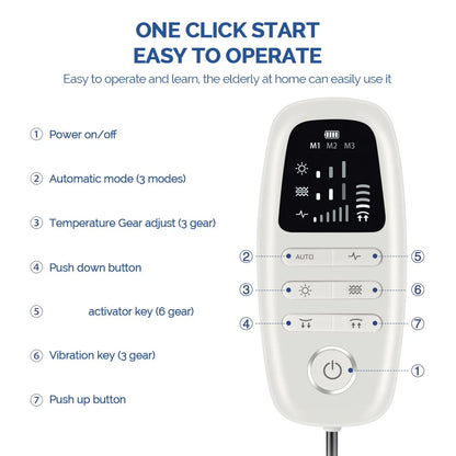 Electric Lumbar Traction Massager Inflatable Back Stretcher Device Adjustable Vibration Waist Massager Waist Spine Support Back