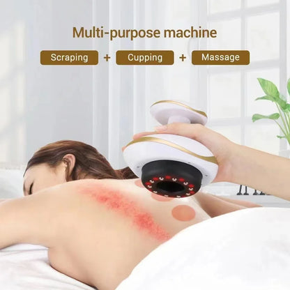 Electric Scraping Massage Cupping Body Massager Vacuum Cans Suction Cup Heating Fat Burner Anti-cellulite Massager
