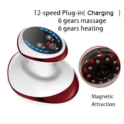 Electric Scraping Massage Cupping Body Massager Vacuum Cans Suction Cup Heating Fat Burner Anti-cellulite Massager