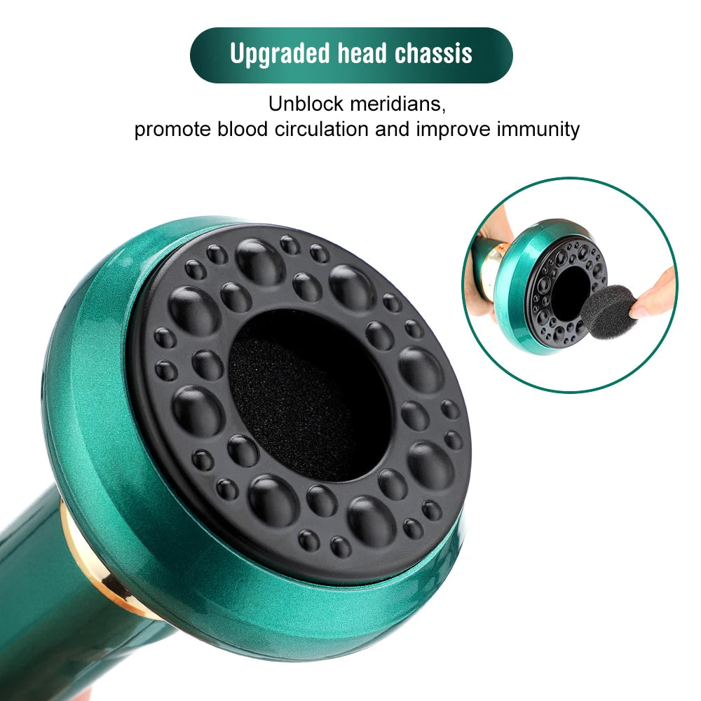 6/12 Gears Electric Cupping Massager Vacuum Suction Cup GuaSha Anti Cellulite Scraping Infrared Heat Body Slimming Massage