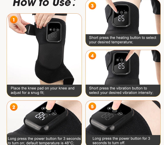 Cordless Heated Knee & Shoulder Brace for Joint Support & Recovery