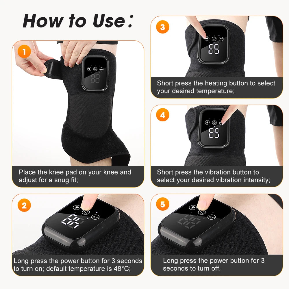 Cordless Heated Knee & Shoulder Brace for Joint Support & Recovery