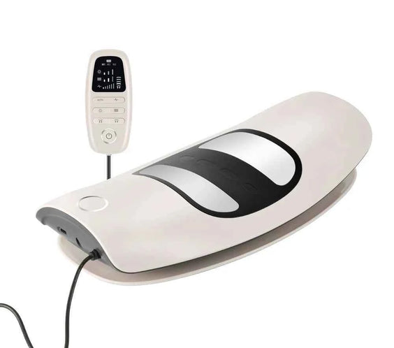 Electric Lumbar Massager with Heat Therapy, Adjustable Inflatable Back Stretcher and Vibration Waist Support