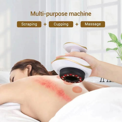 Electric Scraping Massage Cupping Body Massager Vacuum Cans Suction Cup Heating Fat Burner Anti-cellulite Massager