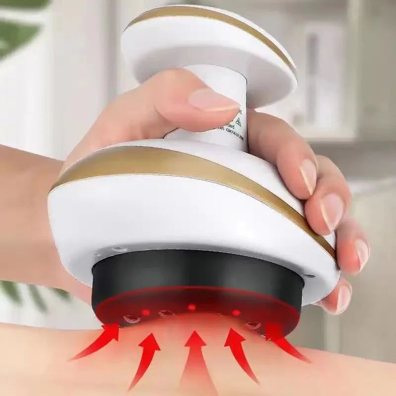 Electric Scraping Massage Cupping Body Massager Vacuum Cans Suction Cup Heating Fat Burner Anti-cellulite Massager