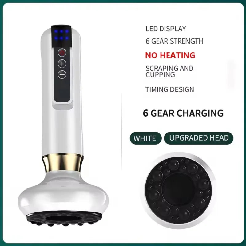 6/12 Gears Electric Cupping Massager Vacuum Suction Cup GuaSha Anti Cellulite Scraping Infrared Heat Body Slimming Massage