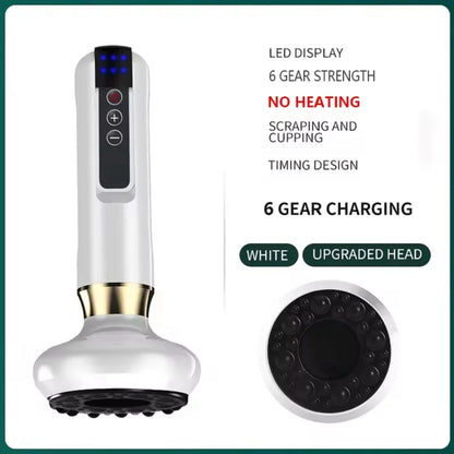 6/12 Gears Electric Cupping Massager Vacuum Suction Cup GuaSha Anti Cellulite Scraping Infrared Heat Body Slimming Massage